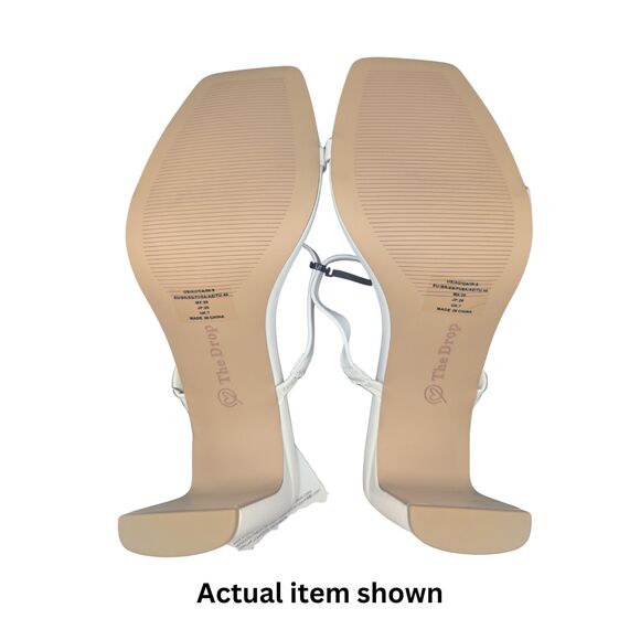 🤍 The Drop Avery Strappy Block Heel Sandal White NWT Size 9 & 9.5 - Picture 4 of 6
